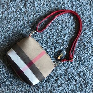 Plaid purse tote